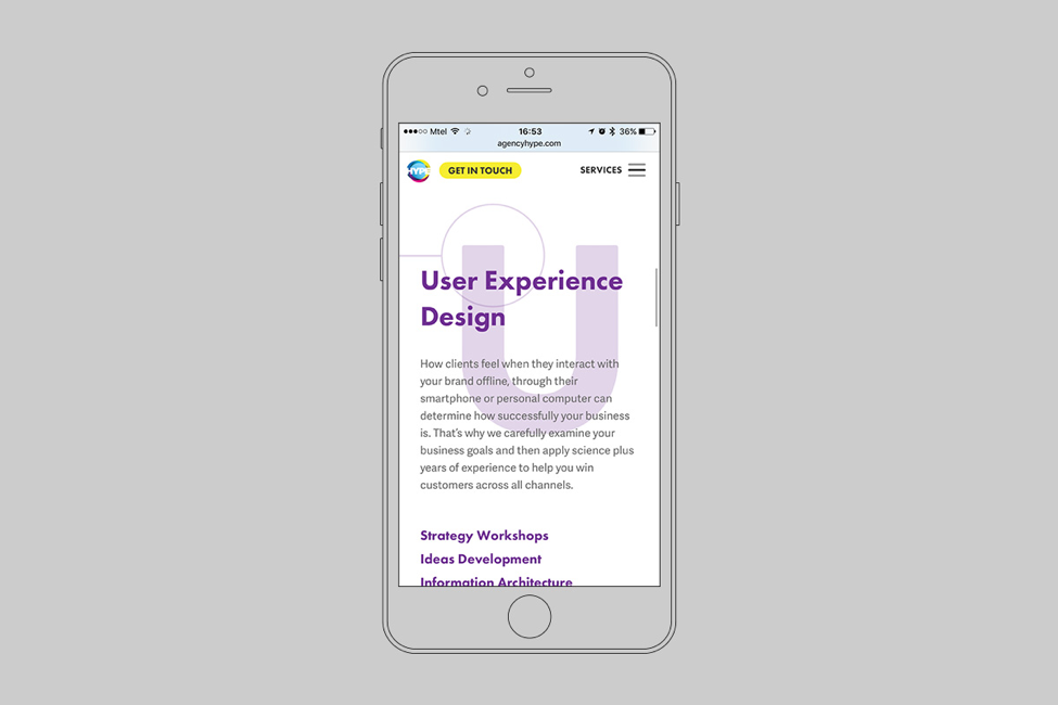 call to action on mobile device