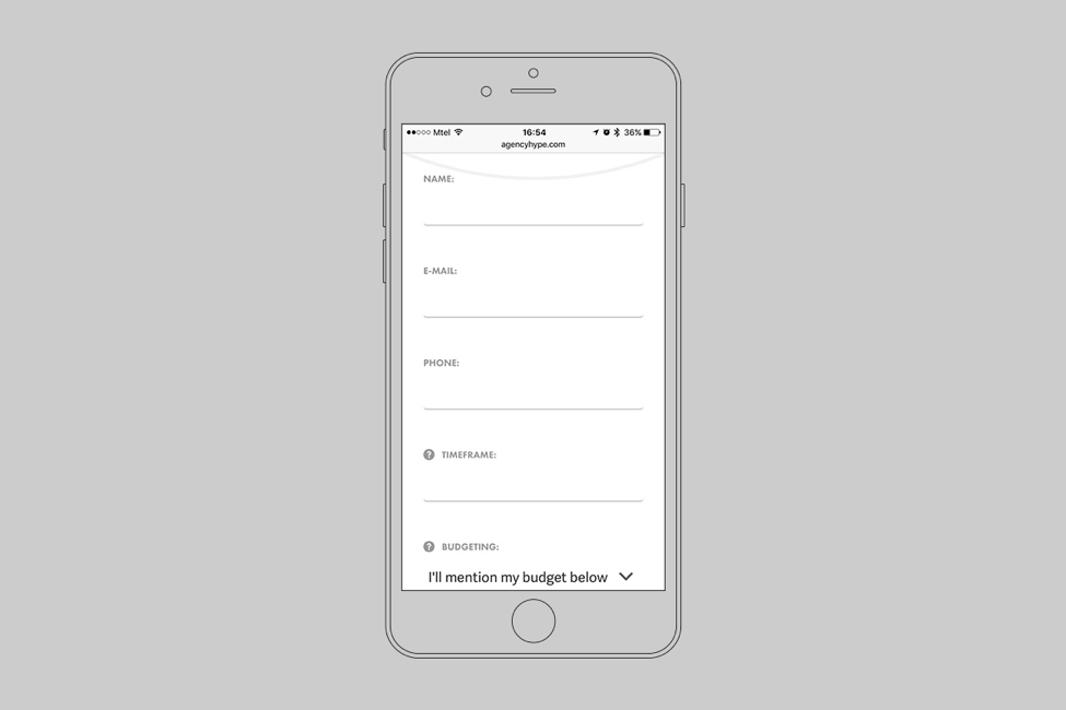 mobile website forms