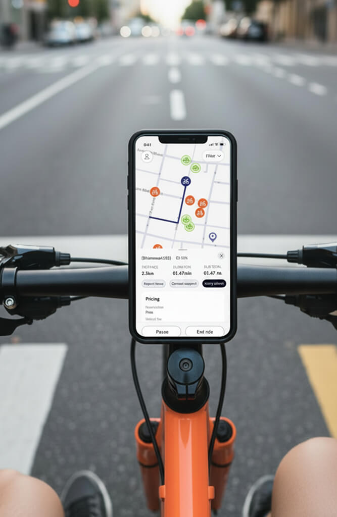 Cyrcl mobileapp - Ride in progress