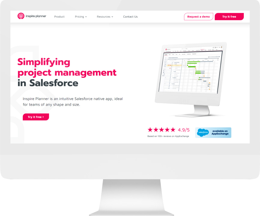 Inspire Planner website after redesign