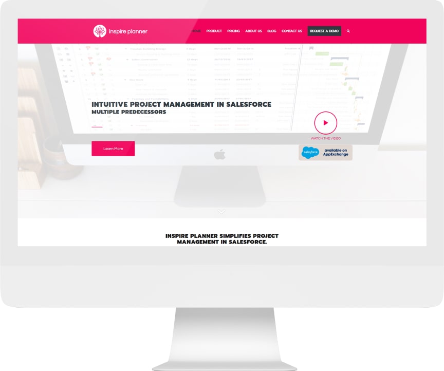 Inspire Planner website before redesign