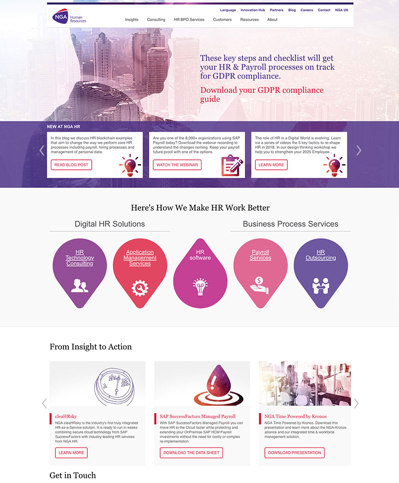 NGA website before redesign