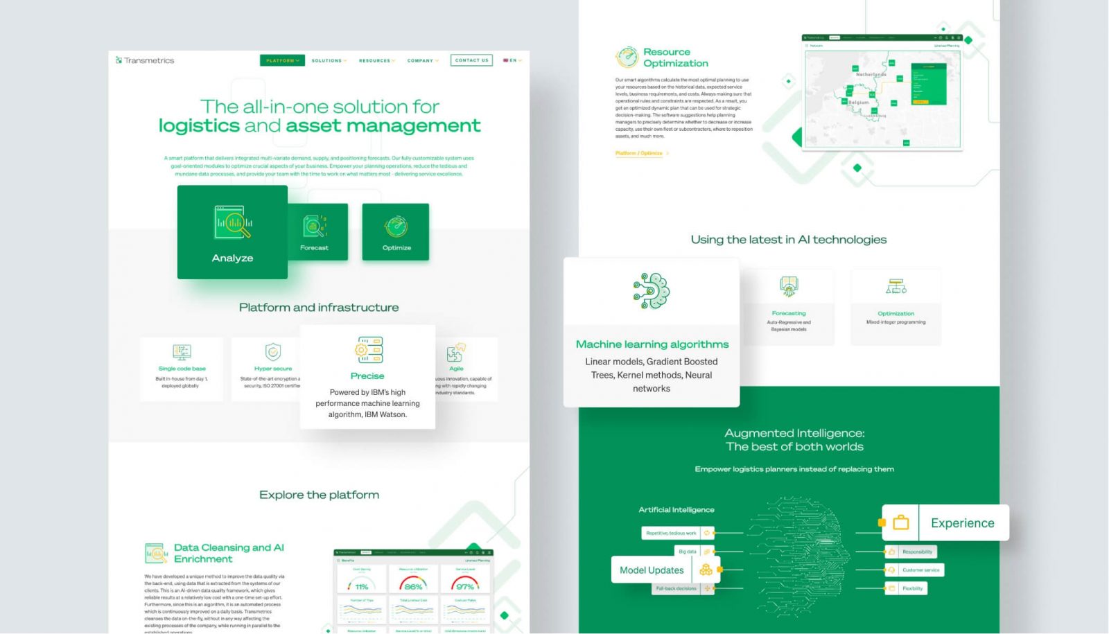 Transmetrics redesigned page