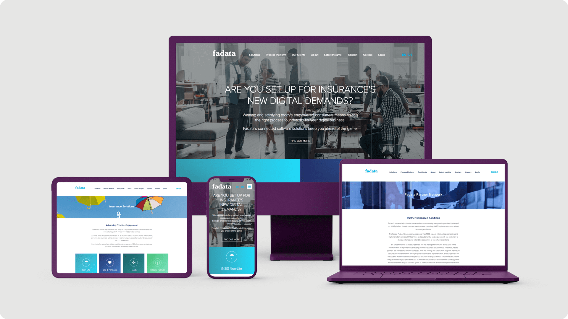 Fadata website before redesign