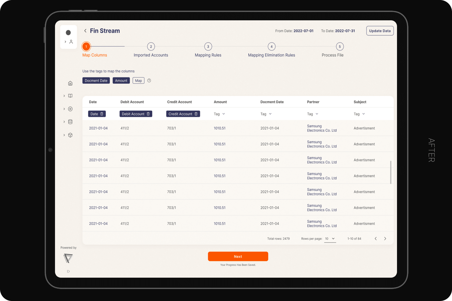 PlanDelta platform after redesign