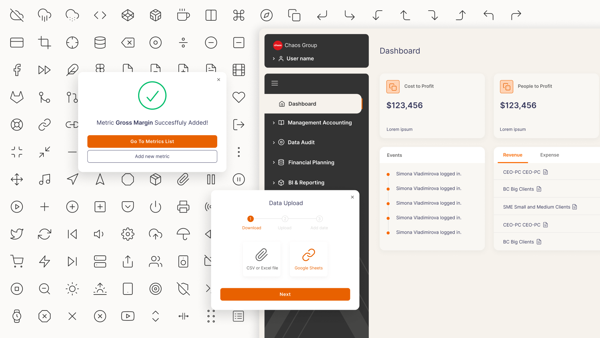 PlanDelta UI icons
