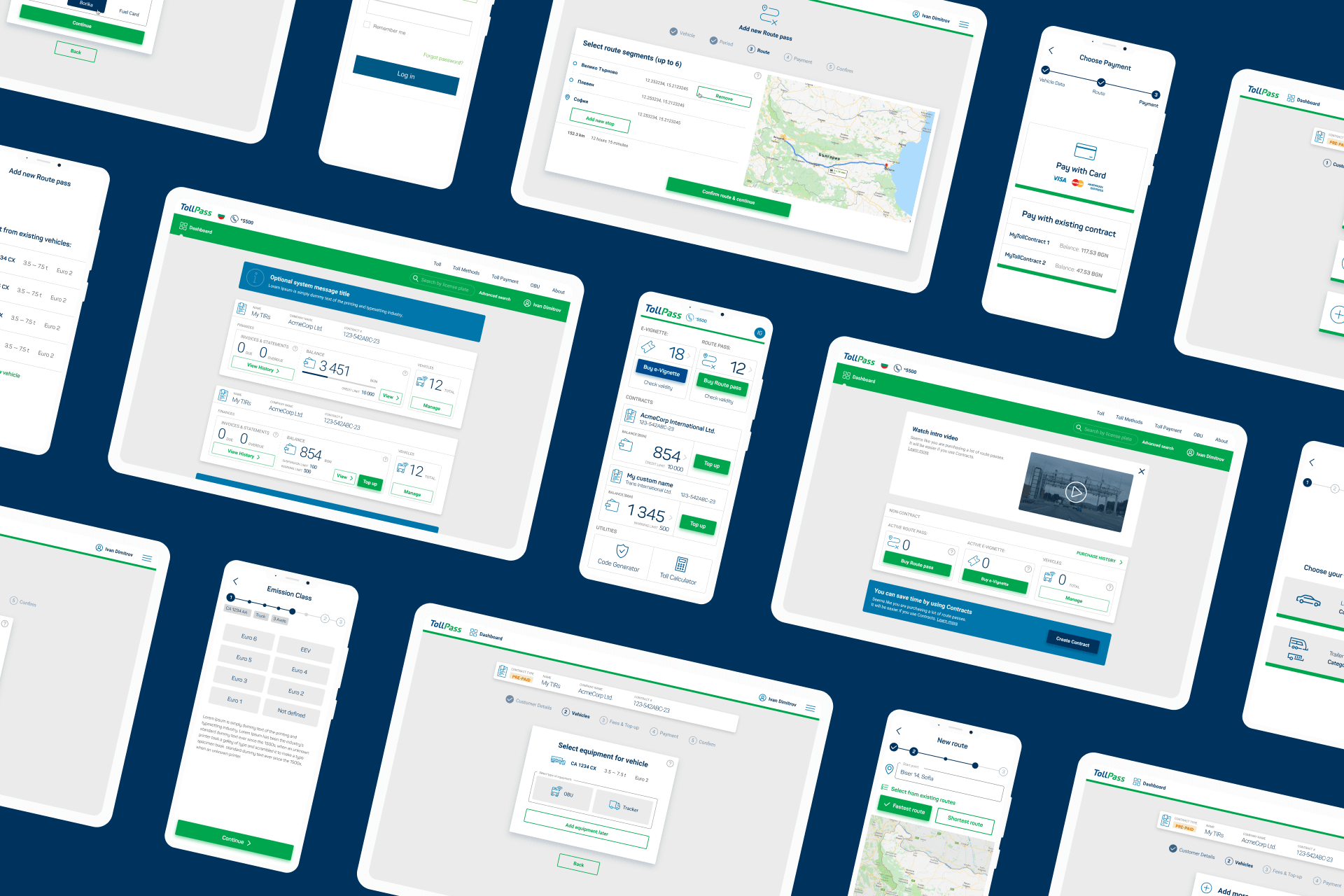 Unified toll app and desktop platform for drivers