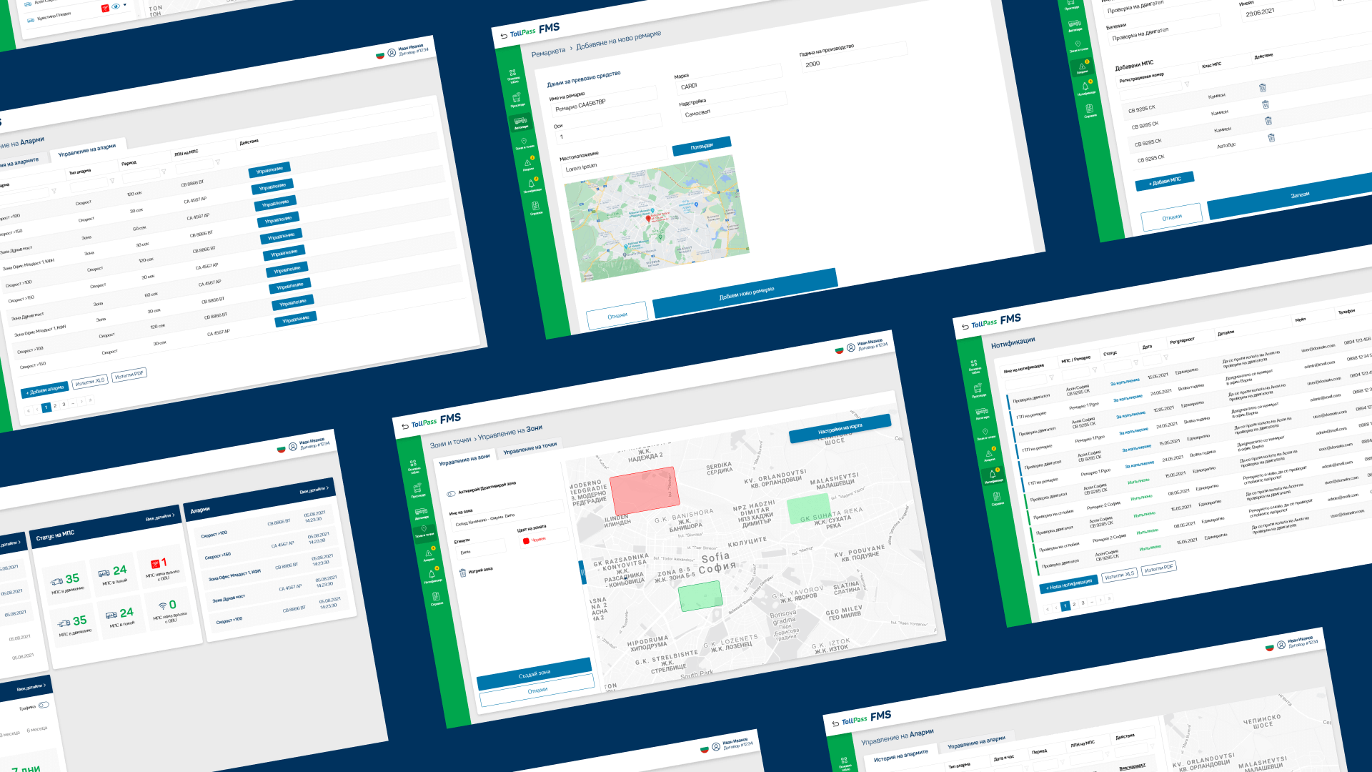 Fleet management UX for real-time tracking and control