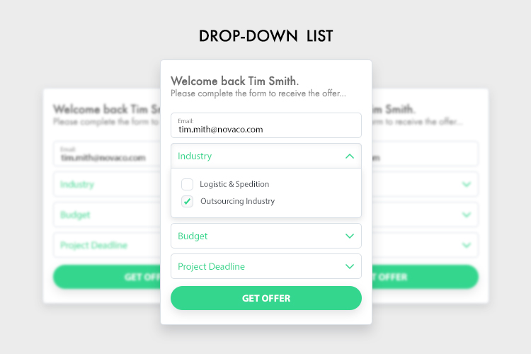 drop down list use in form